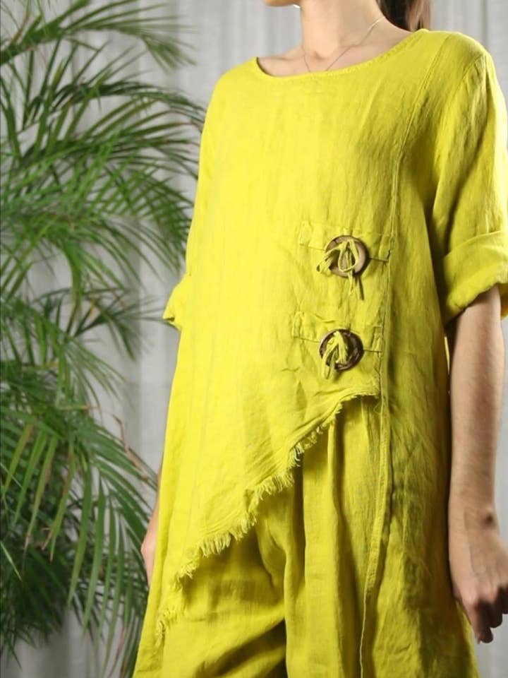 Linen & More - Wholesale Top & Pant Set (NOT Loungewear) - Women's - REF 17351 100% LINEN SET6