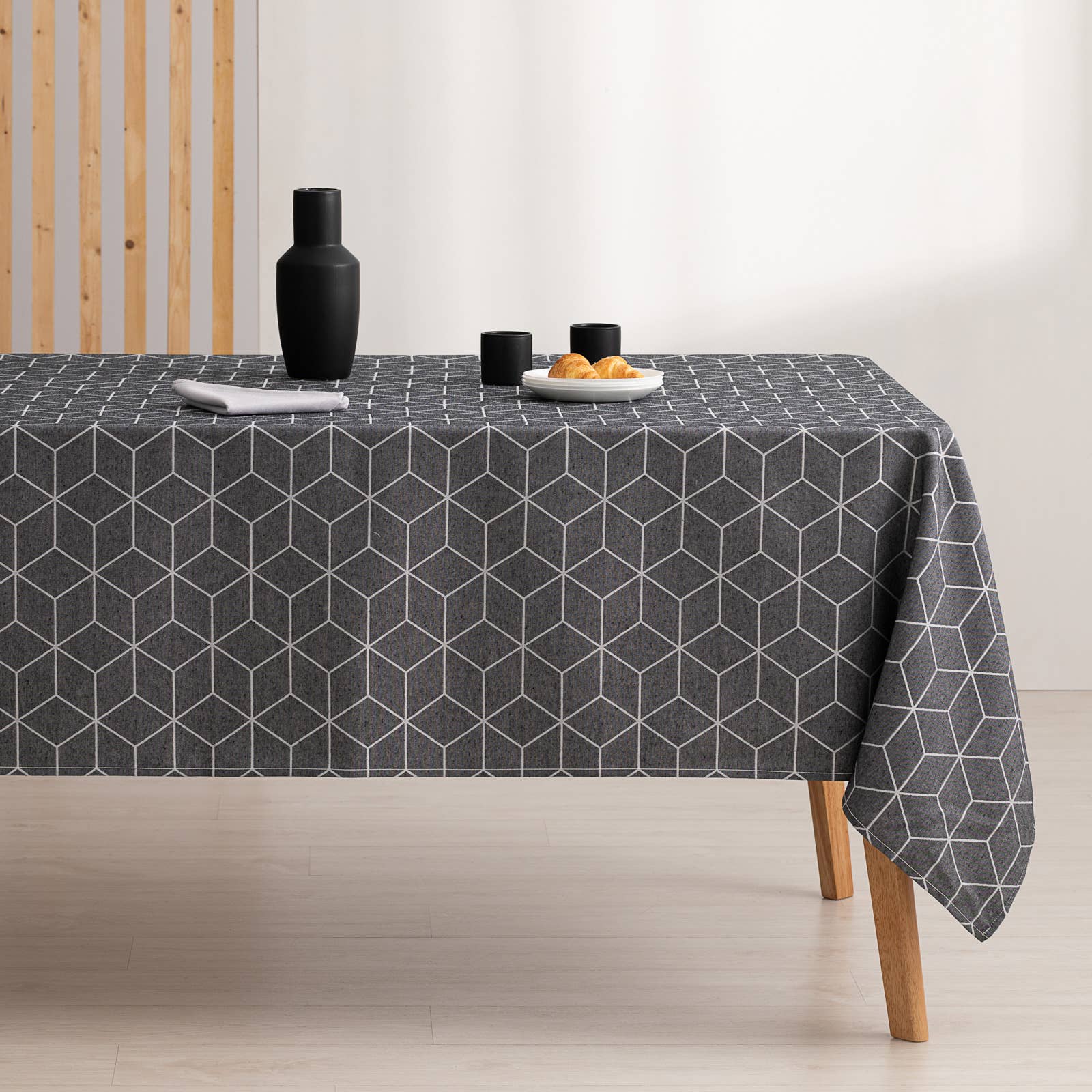 GAMUSI - Vendita all'ingrosso Tovaglie - Tovaglia impermeabile in cotone jacquard geometric LINE2