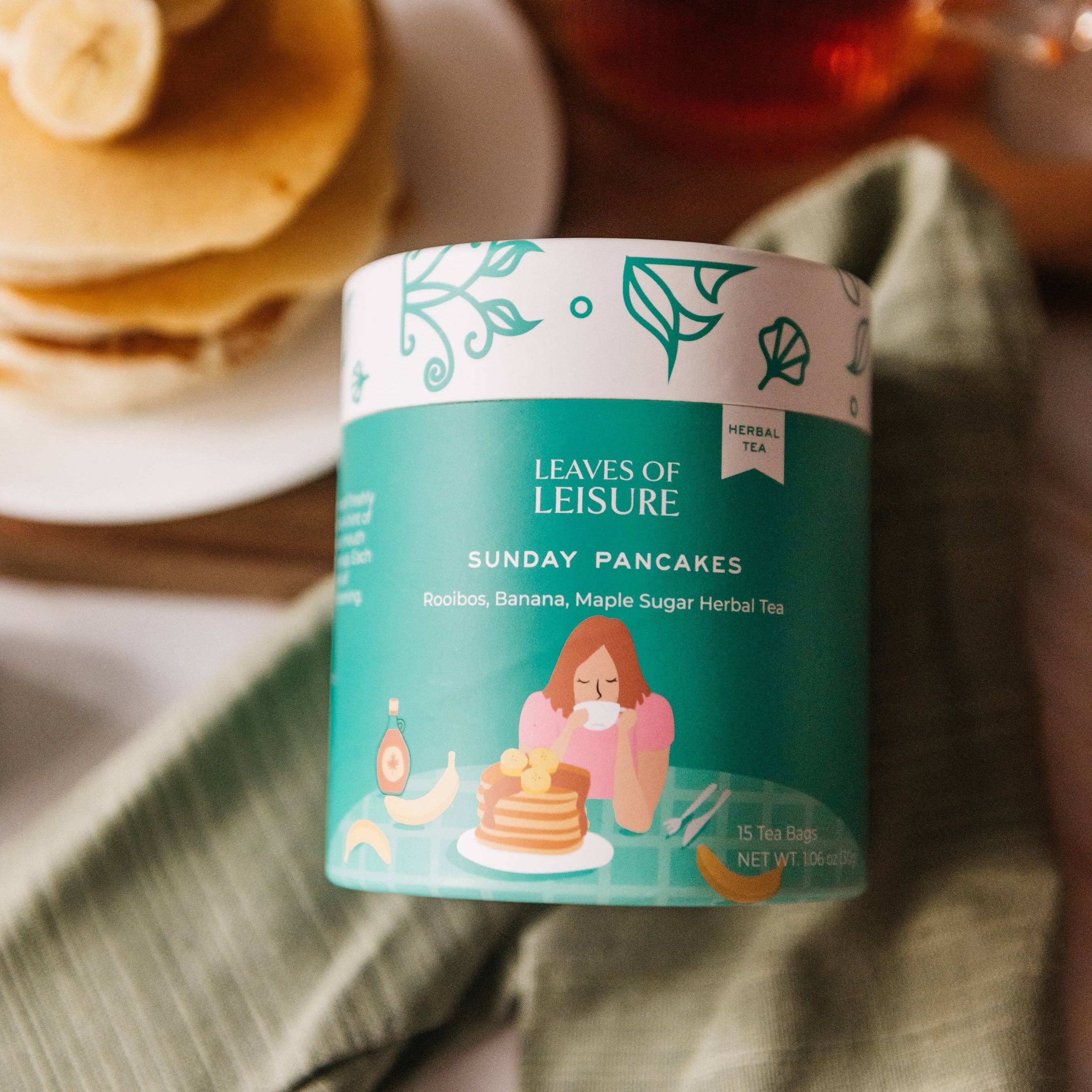 Leaves of Leisure - Wholesale Tea Bags - Sunday Pancakes Tea – Rooibos, Banana & Maple (15 Bags)