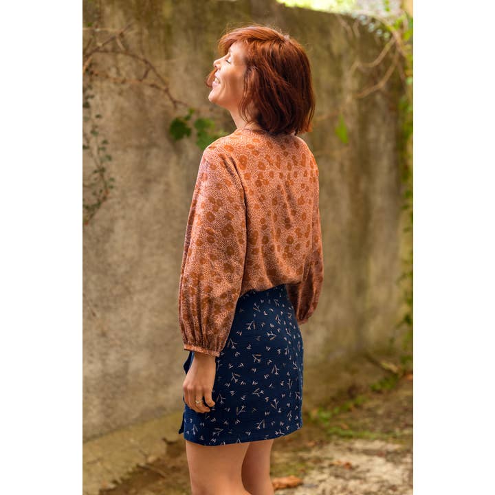 Eglantine et Zoé – wholesale Fabric – Punti Caramel Viscose Poplin Fabric7