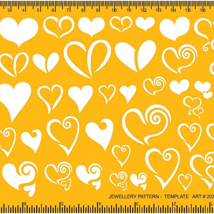 Liquidraw - Wholesale Craft Tool - Liquidraw Jewellery Design Templates Stencil, Jewellery Making Template Stencils - Hearts