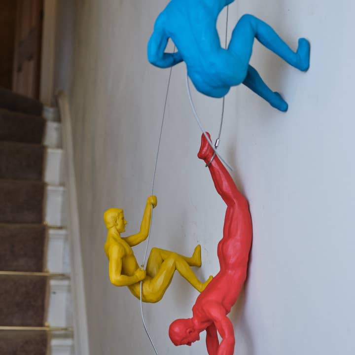 Bentley & Bo - Wholesale Sculpture - Coloured Climbing Men Trio (Set of 3)