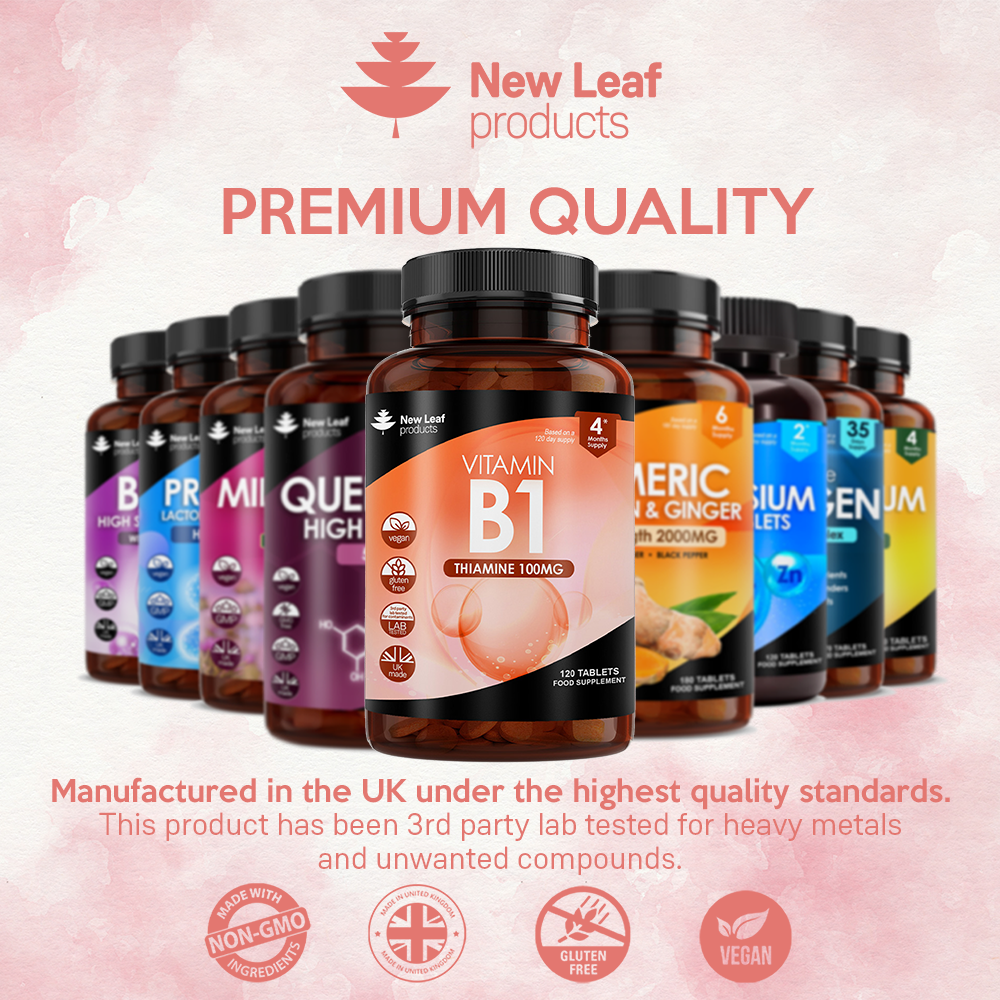 New Leaf products Ltd – wholesale Oral supplement/vitamin – Vitamin B1 Tablets Thiamine Supplement High Strength 100mg5