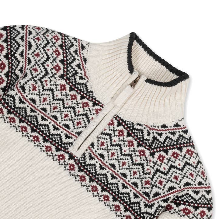 Ivory City Fair Isle Organic Half Zip Ski Sweater - Baby for wholesale on Faire5