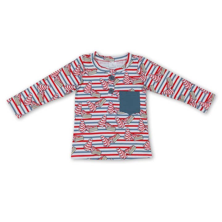 Tis the season cake pocket boy Christmas shirt for wholesale by Yawoo Garments