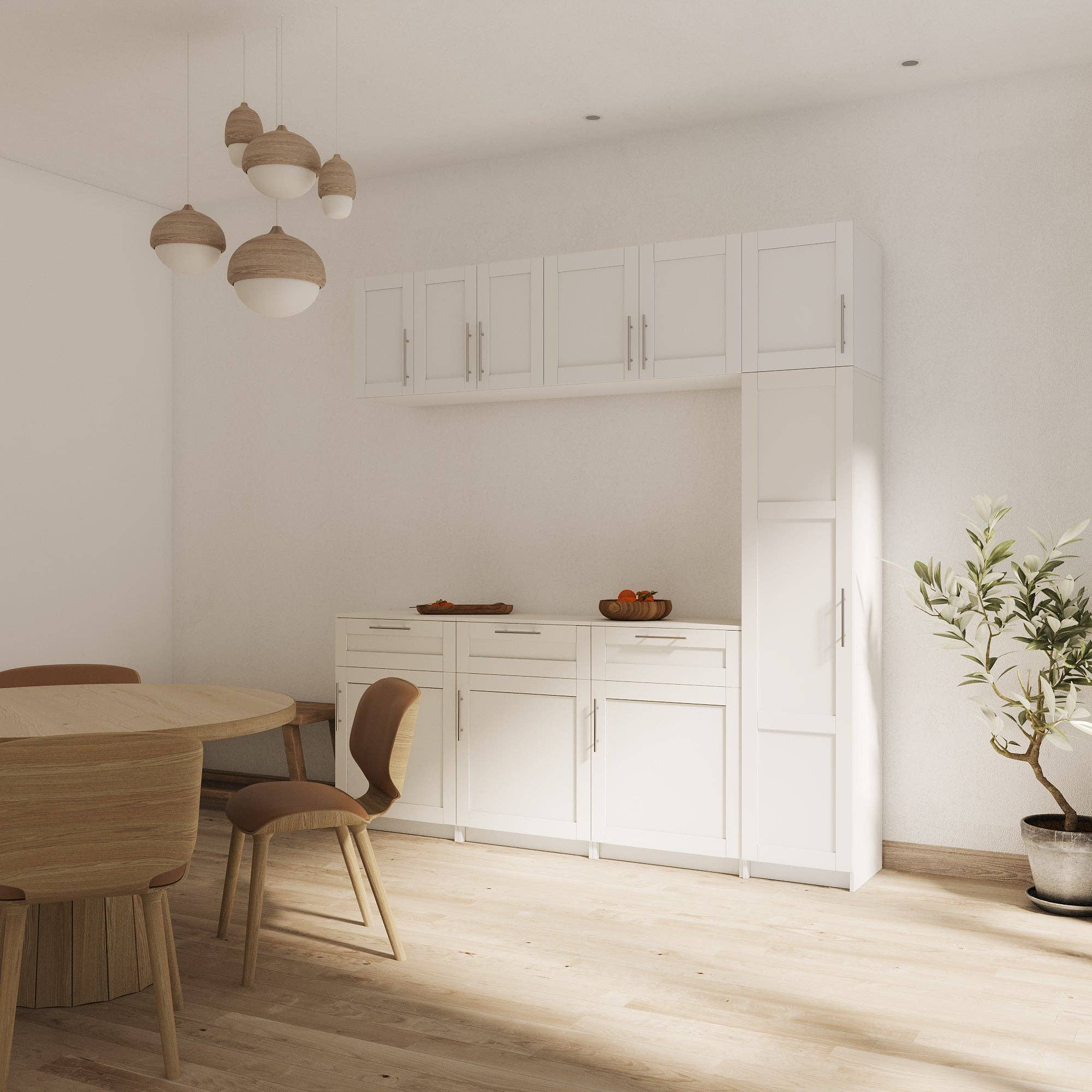 39F Inc. - Wholesale Cabinet - Stackable Wall Cabinet with Adjustable Shelves for Storage2