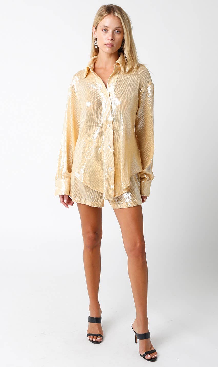 Olivaceous - Wholesale Shorts - Women's - Peggy Sequin Shorts10