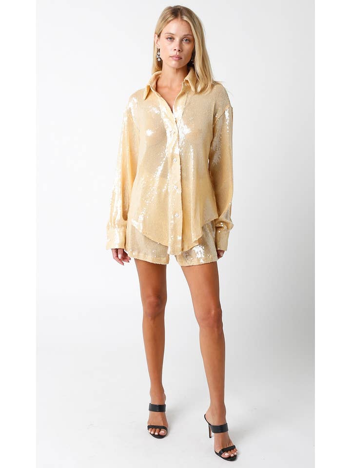 Olivaceous - Wholesale Shorts - Women's - Peggy Sequin Shorts10