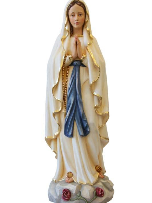 Statue of Our Lady of Lourdes: Work of Faith and Sacred Craftsmanship Val Gardena for wholesale by Dolfi
