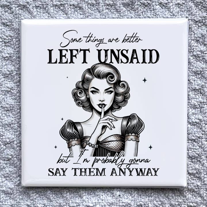 Certaines choses sont mieux aimant 2x2" - Décoration de réfrigérateur faite à la main pour la vente par Made With Aloha Magnets,llc