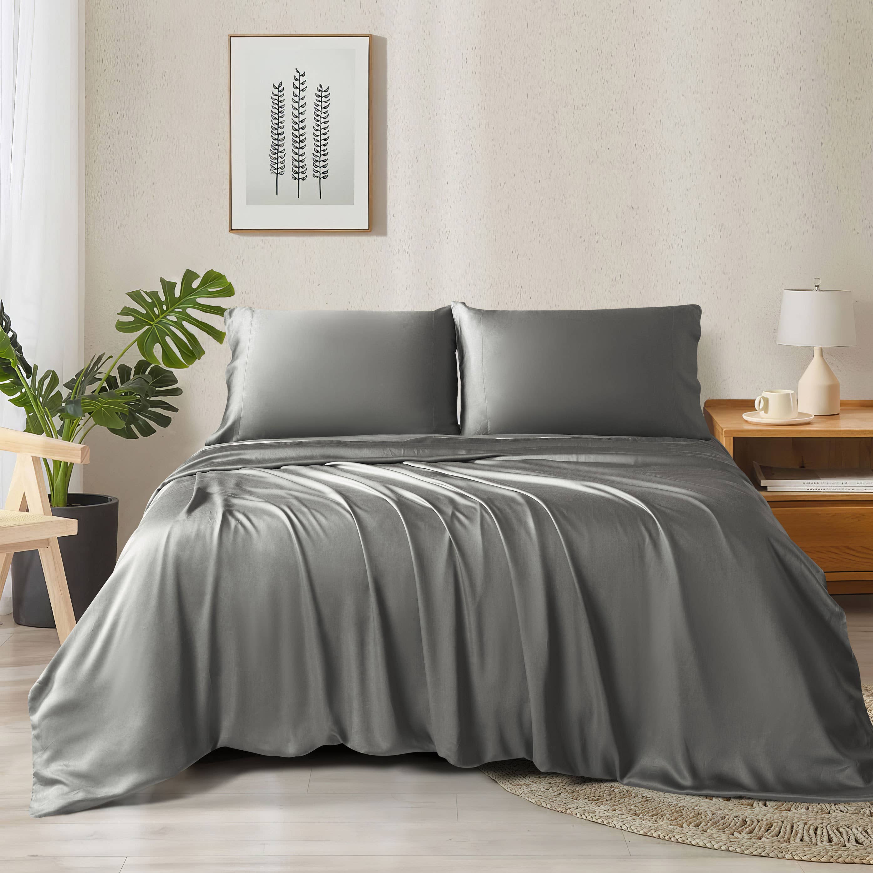 LivingTaste Home Inc - Wholesale Sheet Set - Tencel Bed Sheet 4-Piece Set4