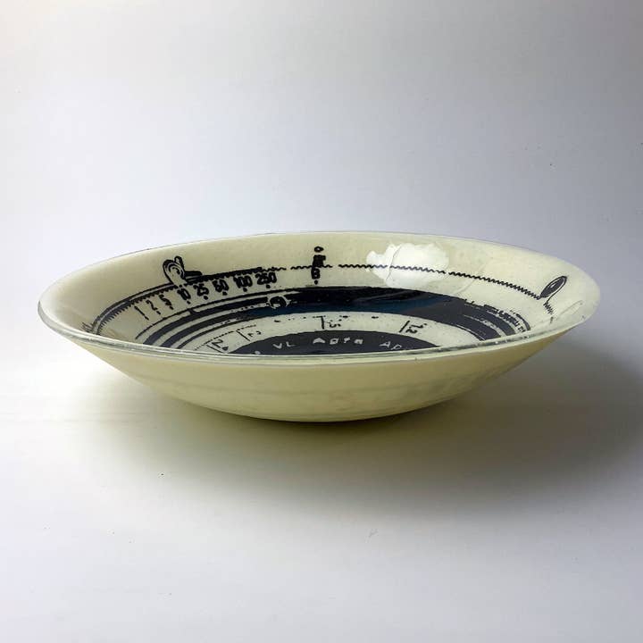 Kiku Handmade | Contemporary Fused Glass Home Goods - Wholesale Serve Bowl - Camera Fused Glass Large 13" Serving Bowl2