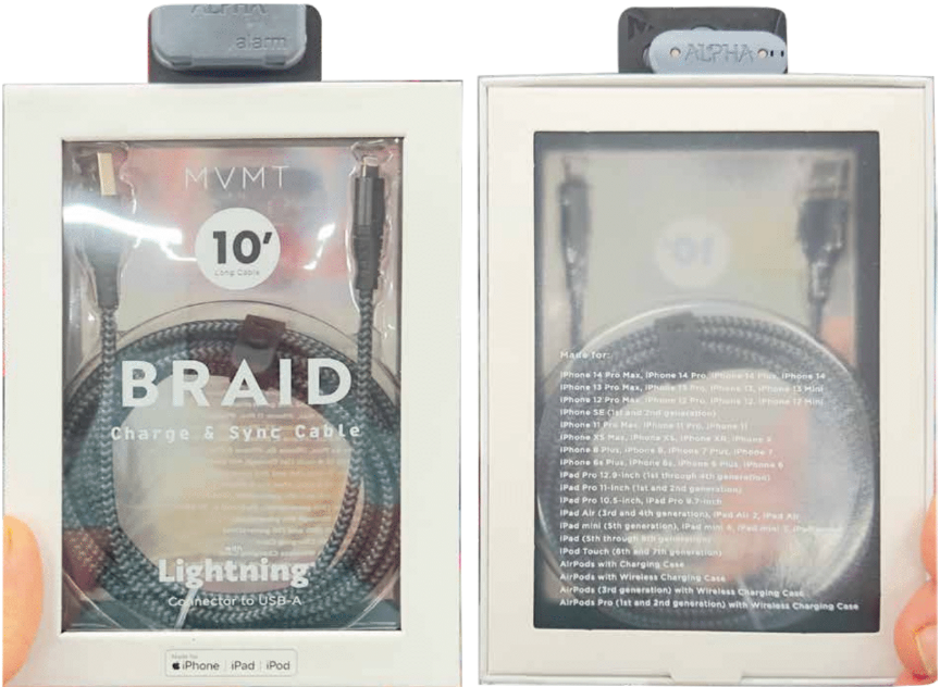 LAX Gadgets - Venta al por mayor Cable de carga - Cable de carga rápida MFi para iPhone de Apple LAX 4 pies paquete de venta al por menor5