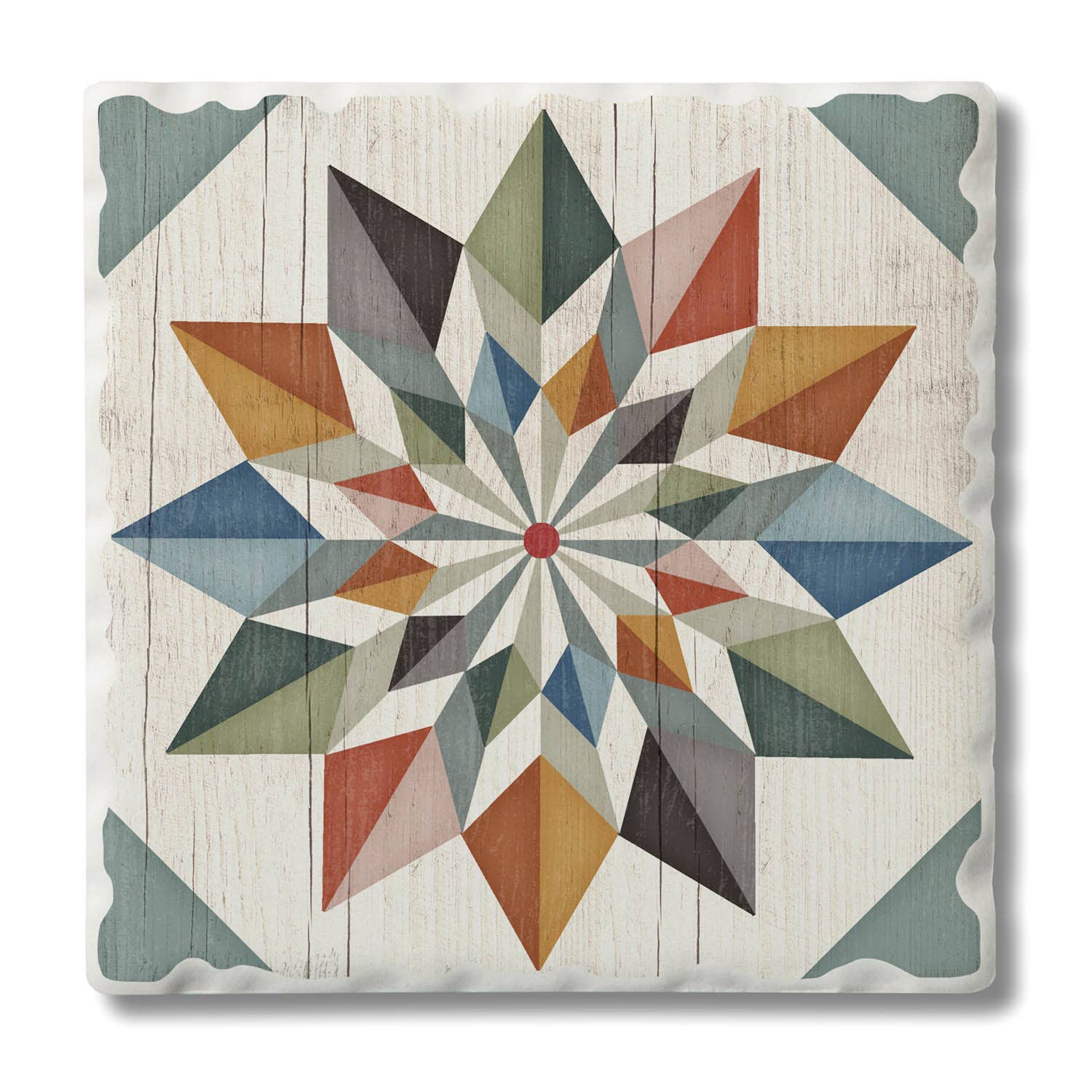 CounterArt/Highland Home/Thirstystone - Vendita all'ingrosso Espositore per rivenditori - Espositore singolo preconfezionato di sottobicchieri Barn Quilts6