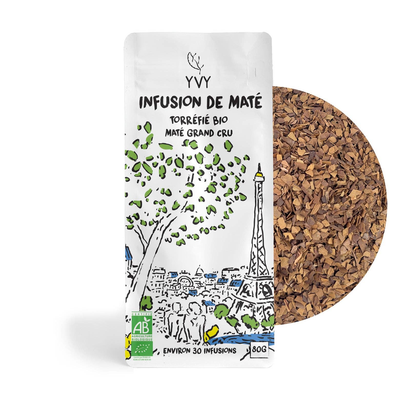 YVY Mate - Wholesale Health/Detox Tea - Mate Tea - Mate Infusion - Roasted Organic Grand Cru 80g0