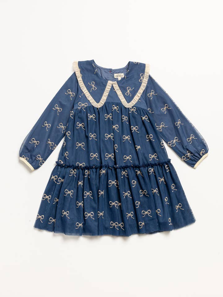 Bows In Blue Bowie Dress for wholesale on Faire