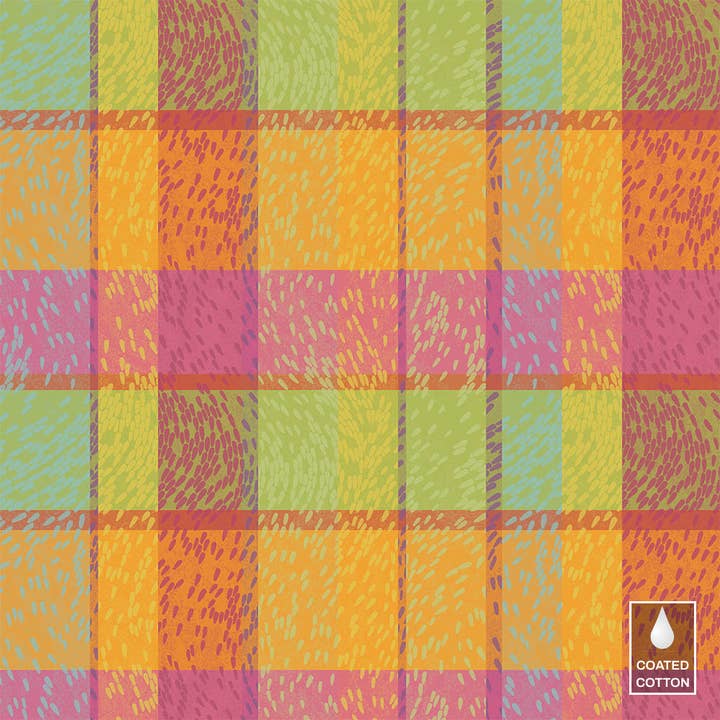 Mille Sources Berlingot Fabric Roll, Coated Cotton for wholesale by Garnier Thiebaut