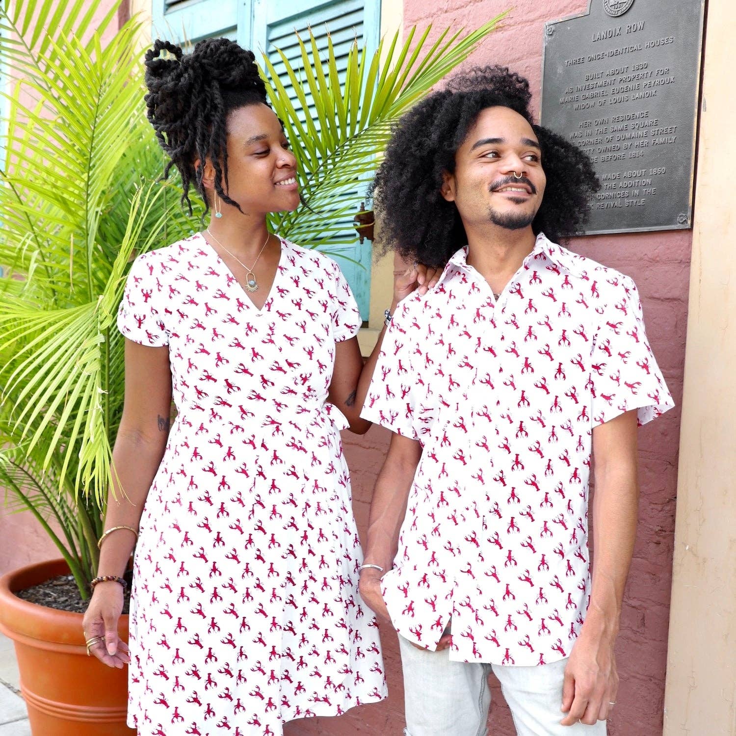 Passion Lilie - Wholesale Button Down Shirt - Men's - Crawfish Organic Cotton Men's Button Down Shirt4