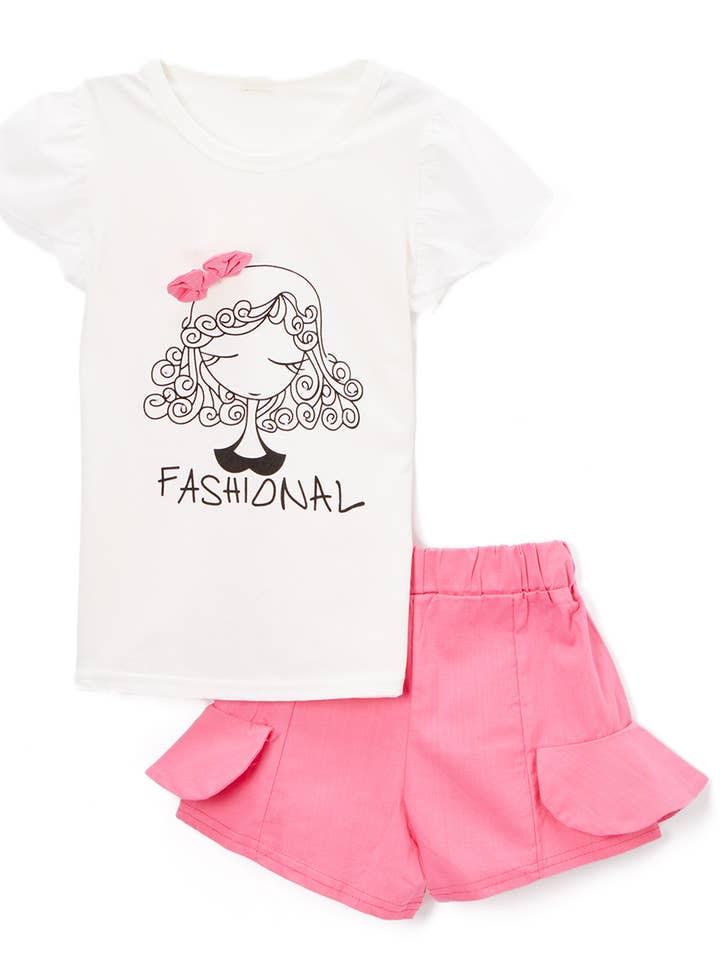 Camisa y pantalones cortos Little Fashionista para venta al por mayor de Leighton Alexander