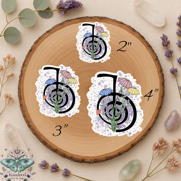 🌿 Reiki Cho Ku Rei Symbol Waterproof Vinyl Stickers | Kindred Soul & Sage for wholesale by Doroh's Kindred Soul and Sage
