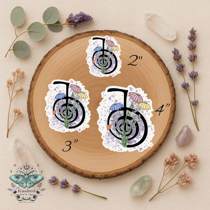 🌿 Autocollants en vinyle imperméables avec symbole Reiki Cho Ku Rei | Kindred Soul & Sage pour la vente par Doroh's Kindred Soul and Sage