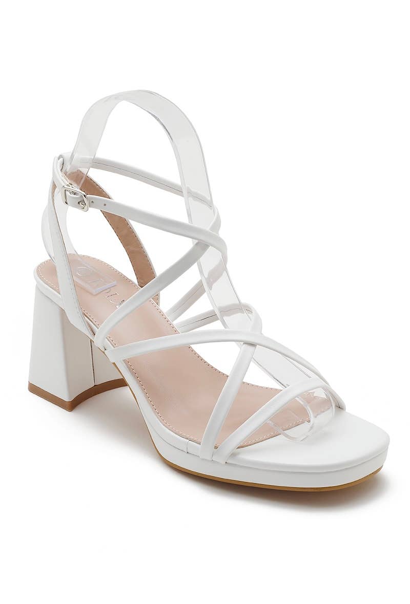 Joia Paris - Wholesale Platform Heels - Women's - Wedge Heel Sandal with Crossed Strap H8-8362