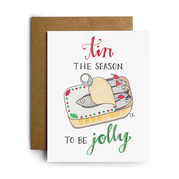 Jolly Sardines Card for wholesale by Eileen Graphics