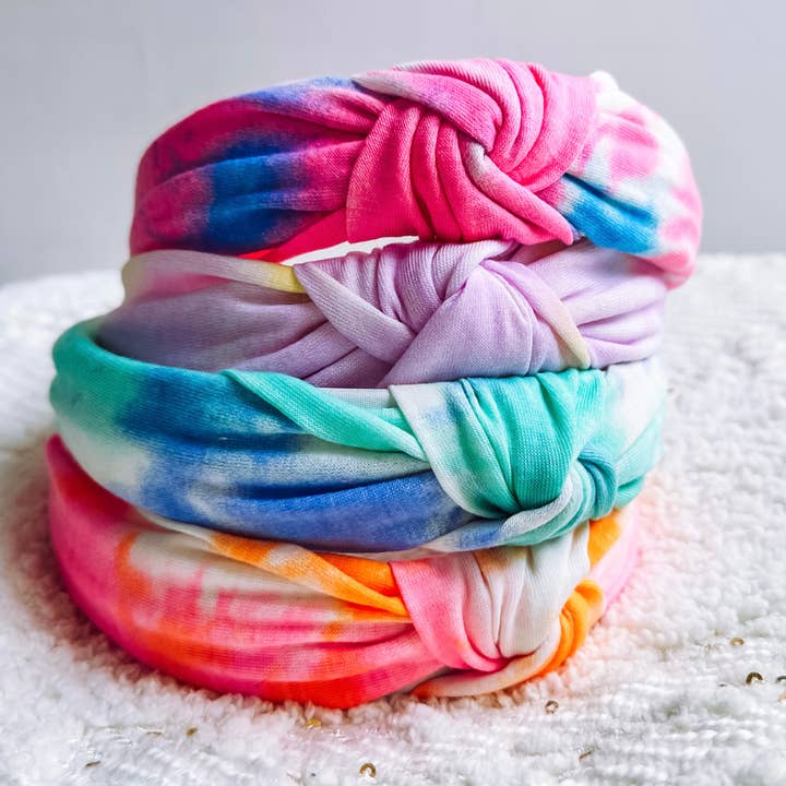 Tie Dye Headband Pack for wholesale by Golden Rae Wholesale