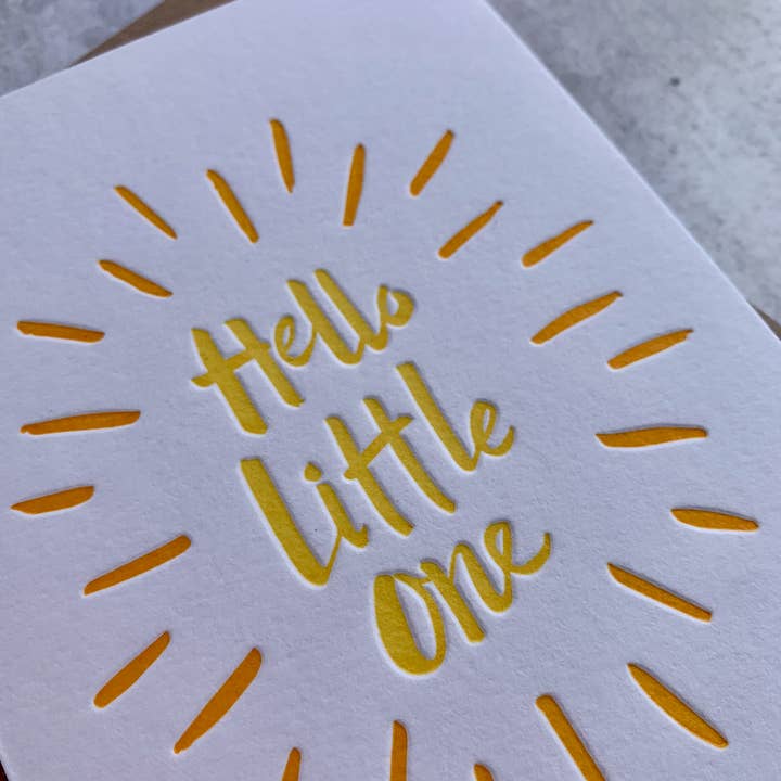 Little Paper Soul - Wholesale Baby Card - Hello Little One, C6 Greeting Card4