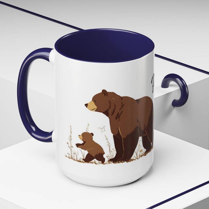 Upside Down Owl Farm - Wholesale Coffee Mug - Papa Bear Mug – Heartwarming Father & Baby Cubs Bear Design