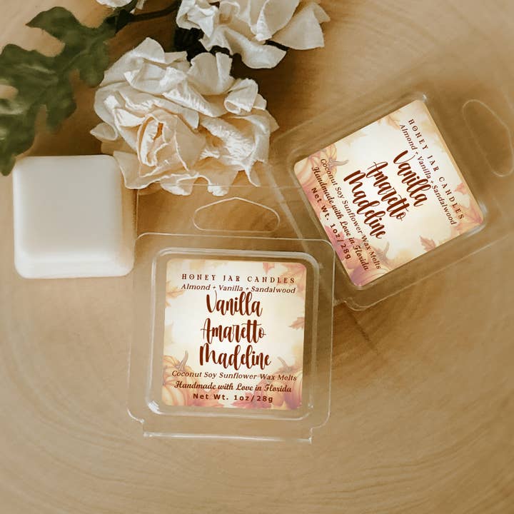Sweet Vanilla Amaretto | Fall-Inspired | Artisan Wax Melts for wholesale by Honey Jar Creations