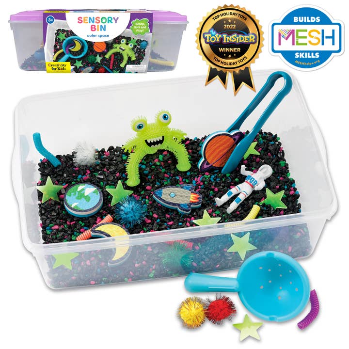 Faber-Castell / Creativity for Kids - Wholesale Toy Set - Kids - Sensory Bin Outer Space Activity Bin for Kids