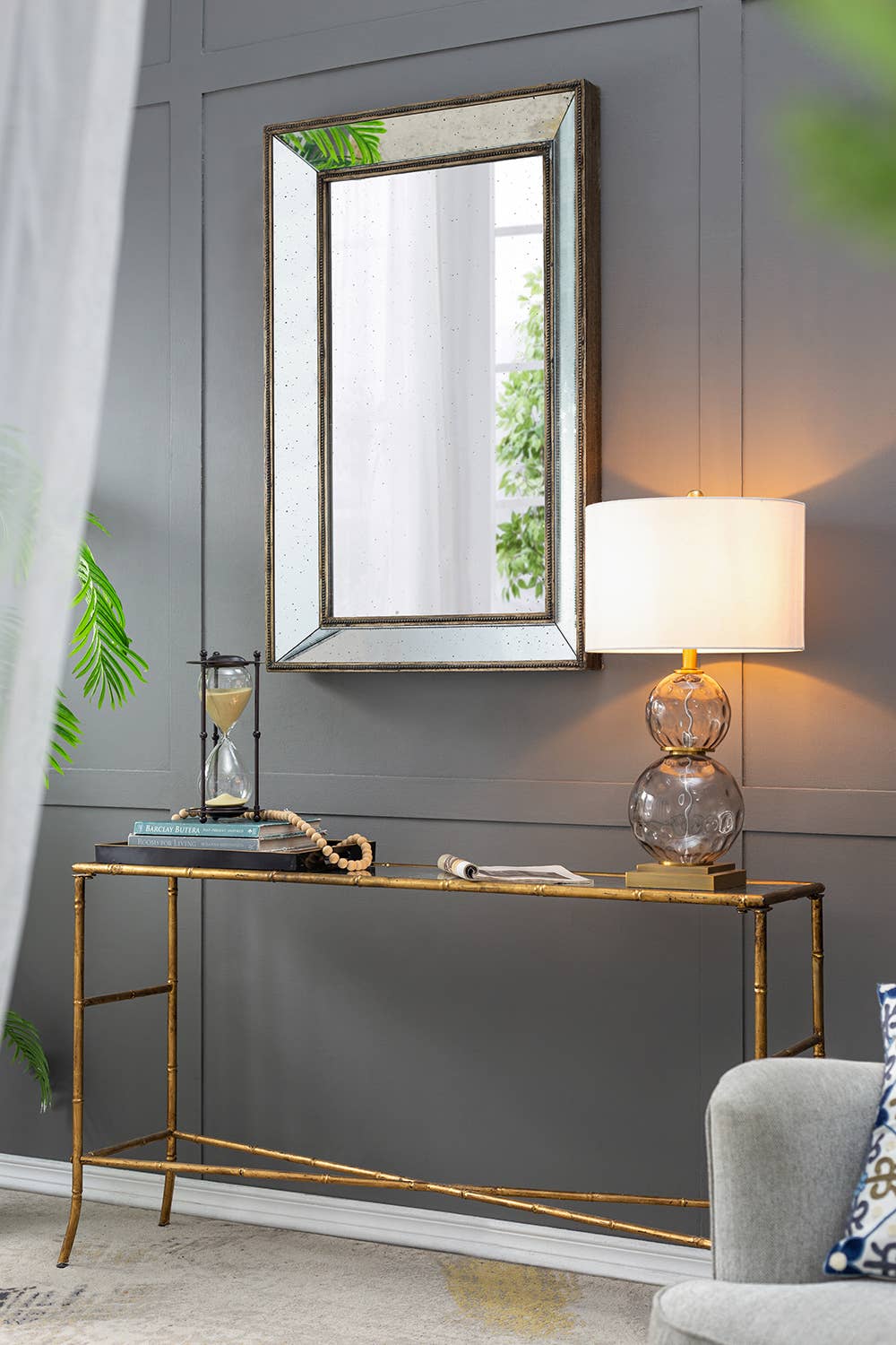 A&B Home Group Inc. - Wholesale Wall Mirror - 27.6x3.2x43.3" MDF Antiqued Beveled Wall Mirror7