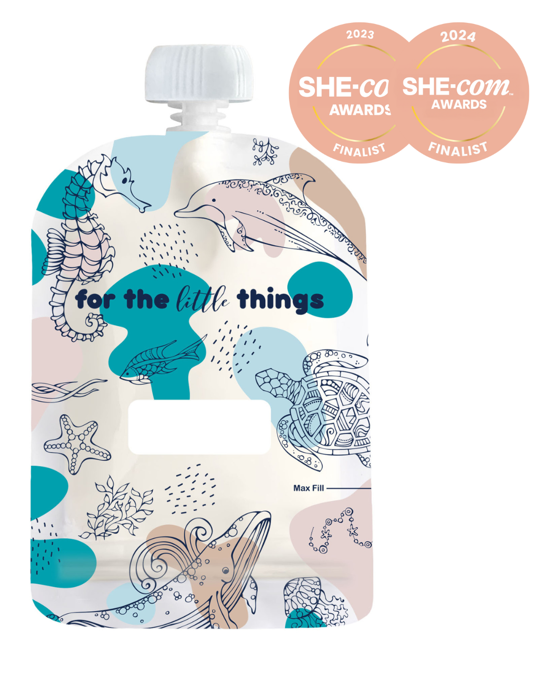 Sinchies - Wholesale Food storage wrap/bag - Sinchies 150ml Reusable Food Pouches - Under the Sea0