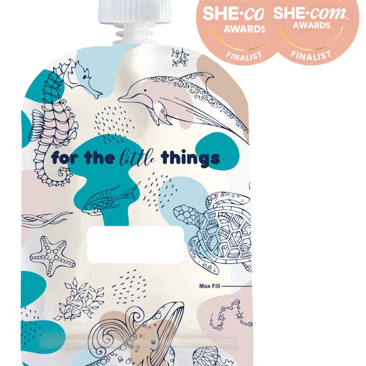 Sinchies - Wholesale Food storage wrap/bag - Sinchies 150ml Reusable Food Pouches - Under the Sea