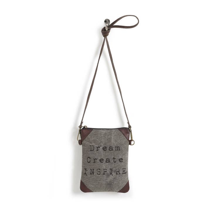 Mona B. - Wholesale Crossbody Bag - Women's - Dream Create Inspire Canvas Small Women's Crossbody Bag