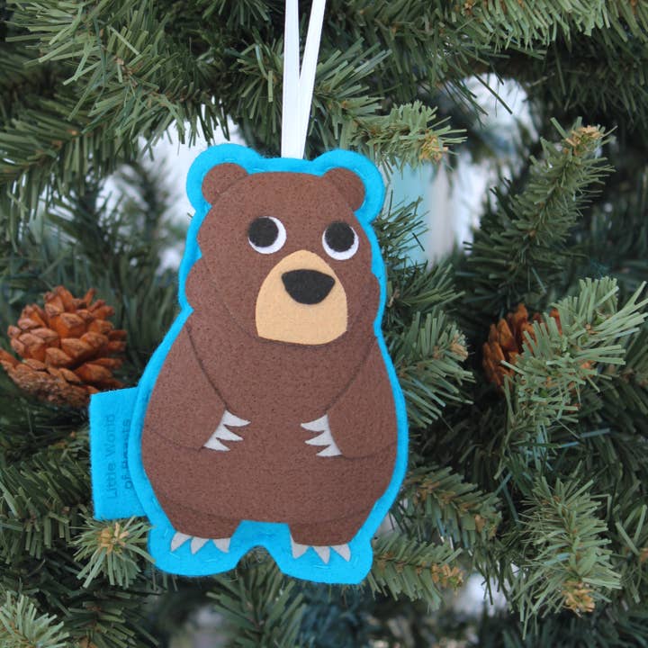 Ornement Jaspe le Grizzli pour la vente par Little World of Beasts