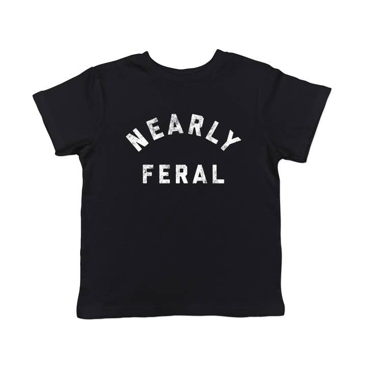 Nearly Feral Toddler Tshirt animal Graphic Tee Western Baby for wholesale by Crazy Dog T-Shirts