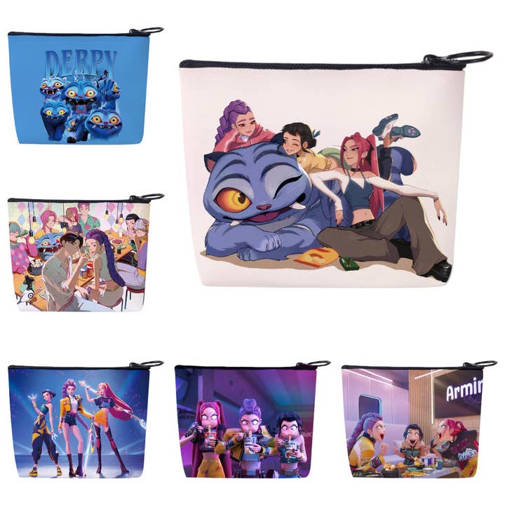 New K-Pop Demon Hunters Anime Printed Mini Coin Purse Small Wallet Portable Key & Card Holder and other Purchase Wholesale mini pop it keychain. Free Returns & Net 60 Terms on Faire trending on Faire.