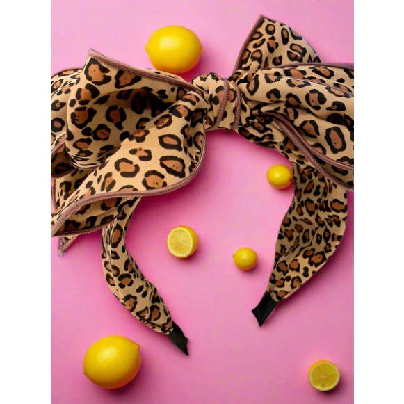 KiddieKickz - Wholesale Fashion Headband - Kids - On The Prowl Animal Print Bow Headband1