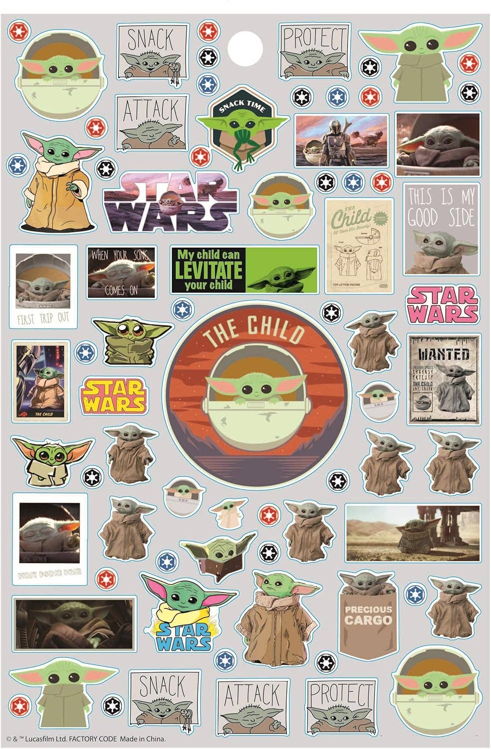 Innovarix - Vente Autocollant - Enfant et bébé - Livre d'autocollants Star Wars The Mandalorian - Plus de 300 autocollants1