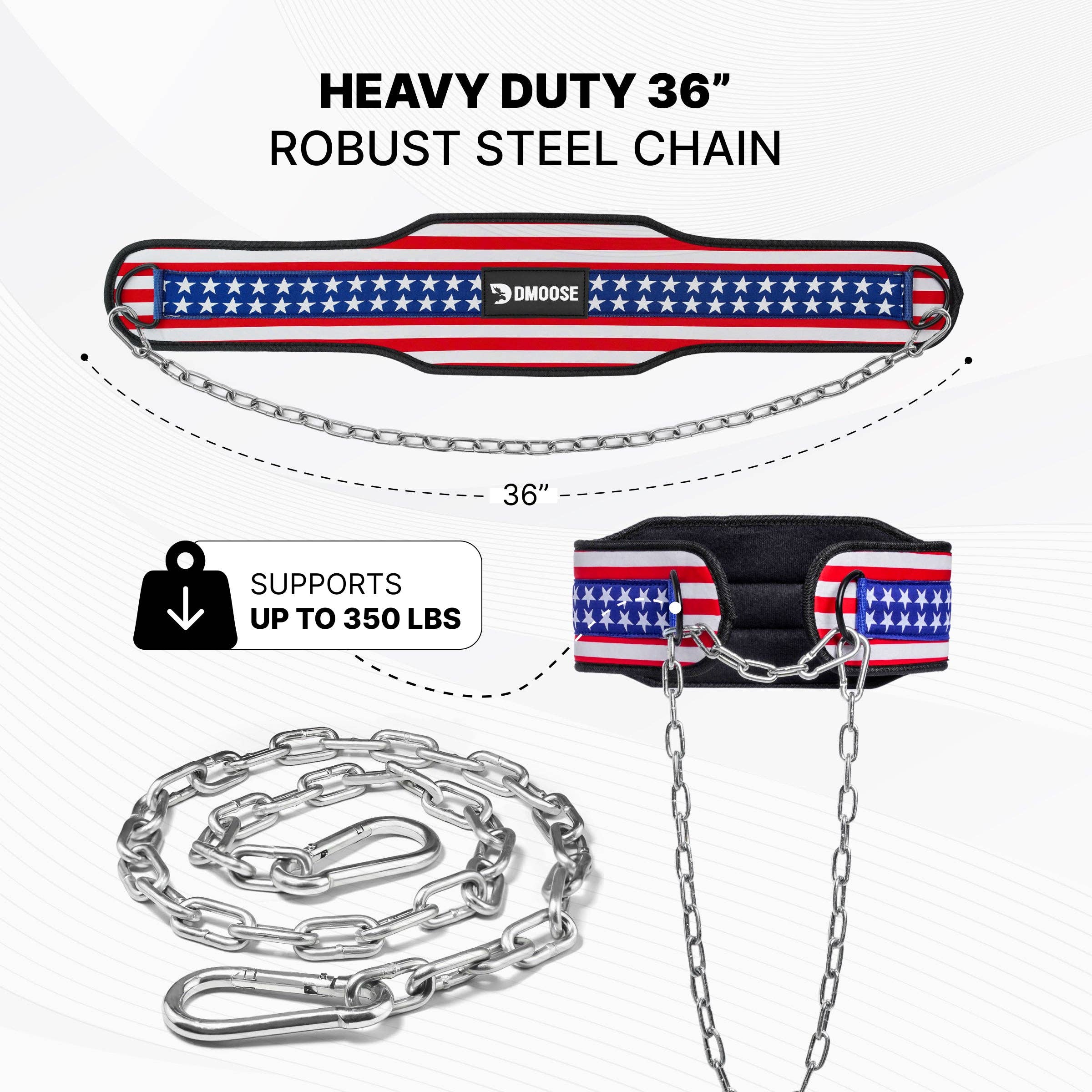 DMOOSE - Wholesale Fitness Equipment - DMoose Dip Belt with Chain6