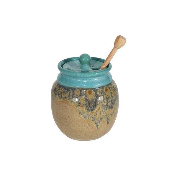 Clay in Motion - Wholesale Honey Pot - Honey Pot with Honey Stick
