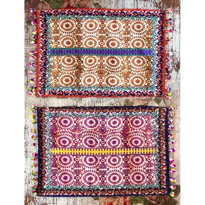 Artisan Crafted Unique Placemats- Mixed Pair Pink (Set of 2) for wholesale by IPNG Design