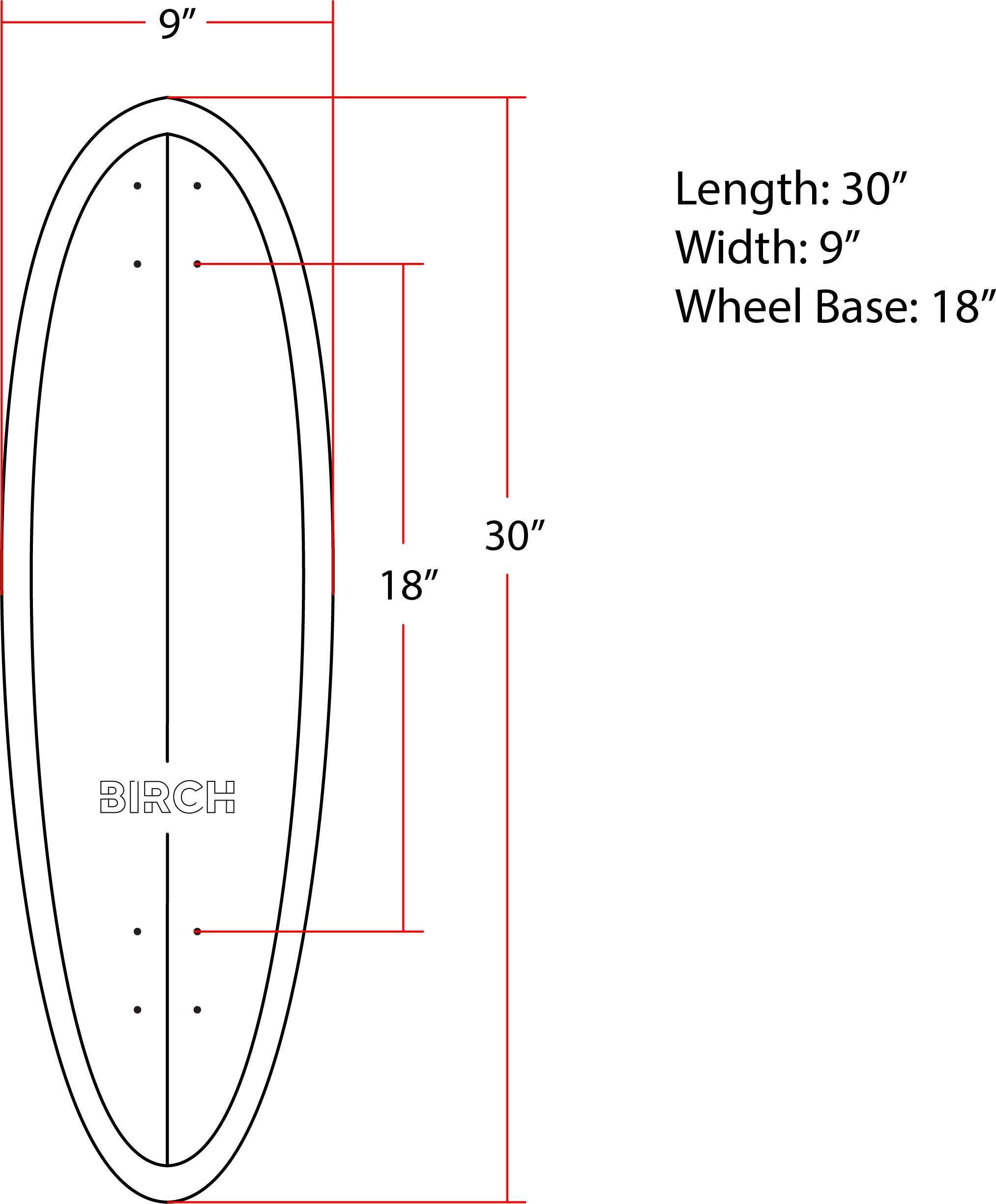 Lucid Grip - Wholesale Sporting Accessories - BIRCH 30" Element Series: Compact Cruiser Longboard Skateboard25