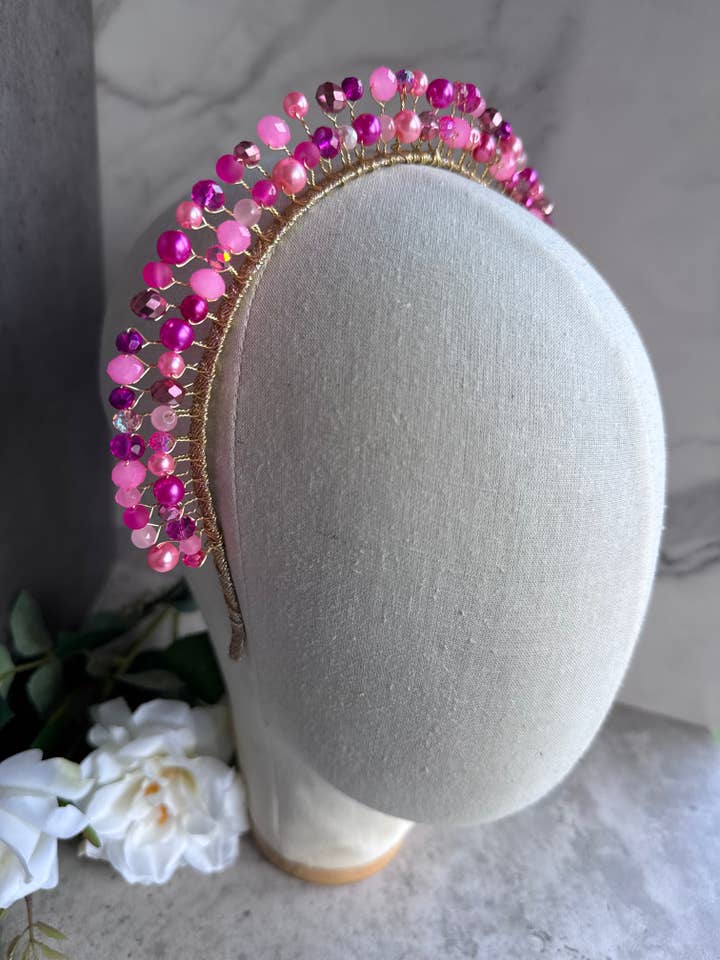 Corona di Perline Rosa Fucsia per la vendita all'ingrosso da parte di Preciuspearls