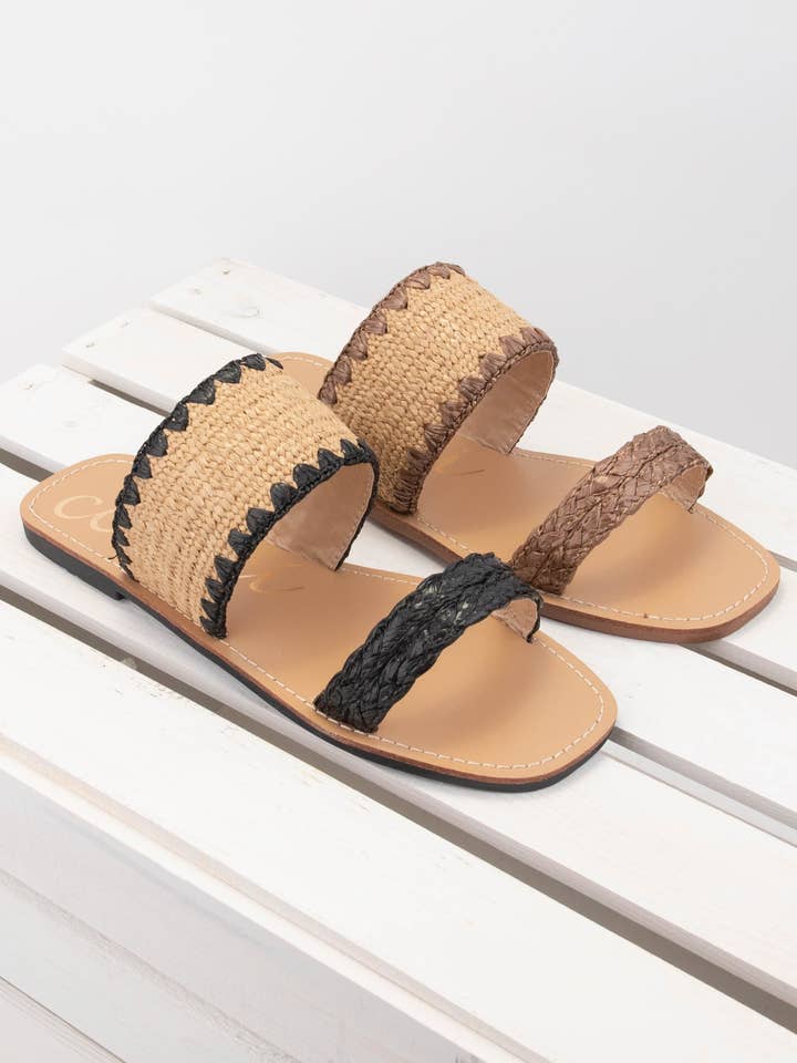 CCOCCI - Wholesale Sandals – Women's - ELLA RAFFIA SLIDE11