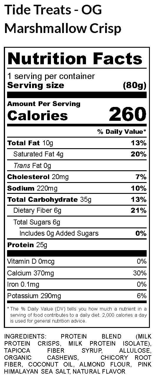 Tidetreats - Wholesale Snack Bar - Tidetreats Vanilla - 25g protein, 6g fiber, gluten free4