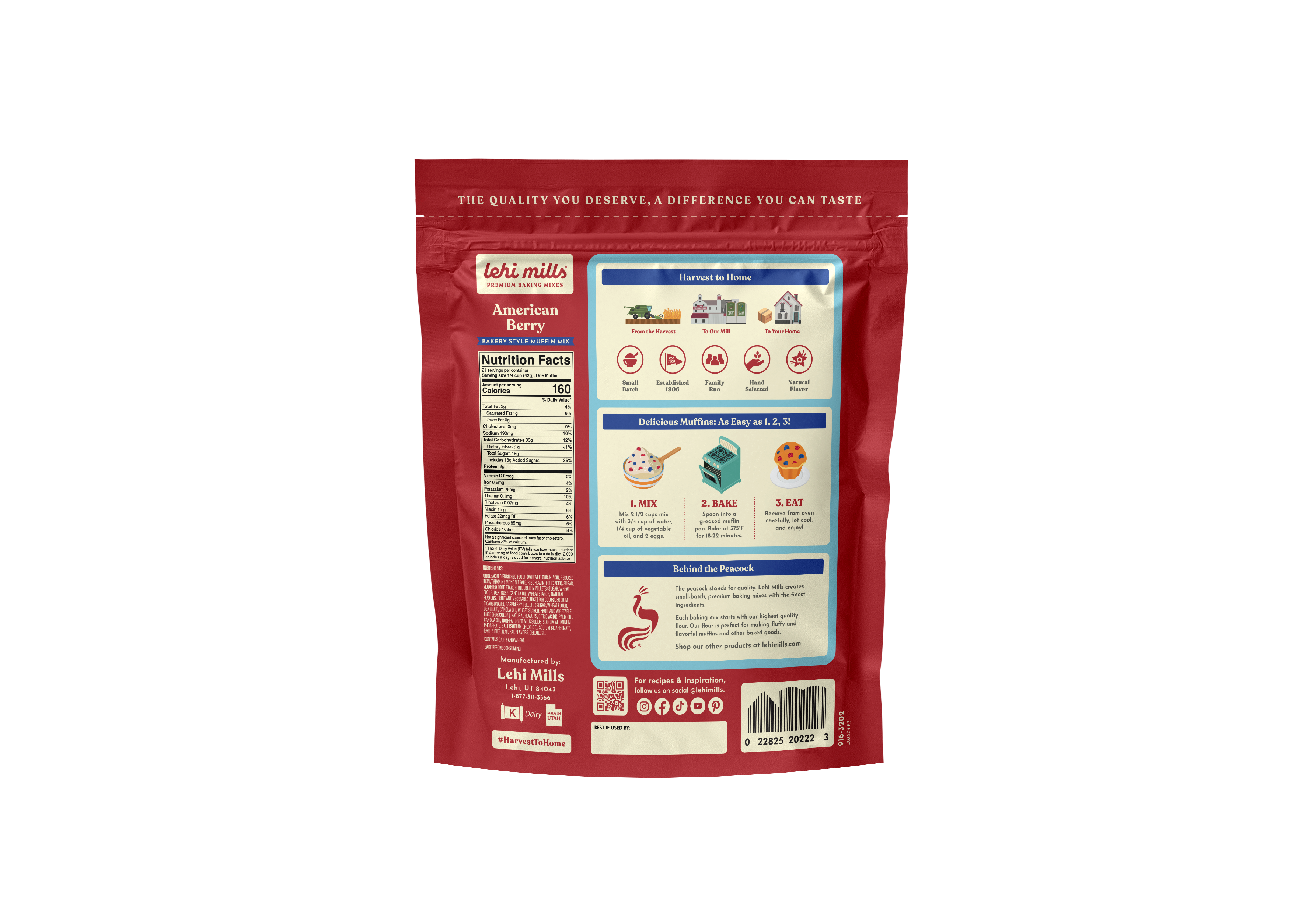 Lehi Mills - Wholesale Muffin Mix - American Berry Muffin Mix3