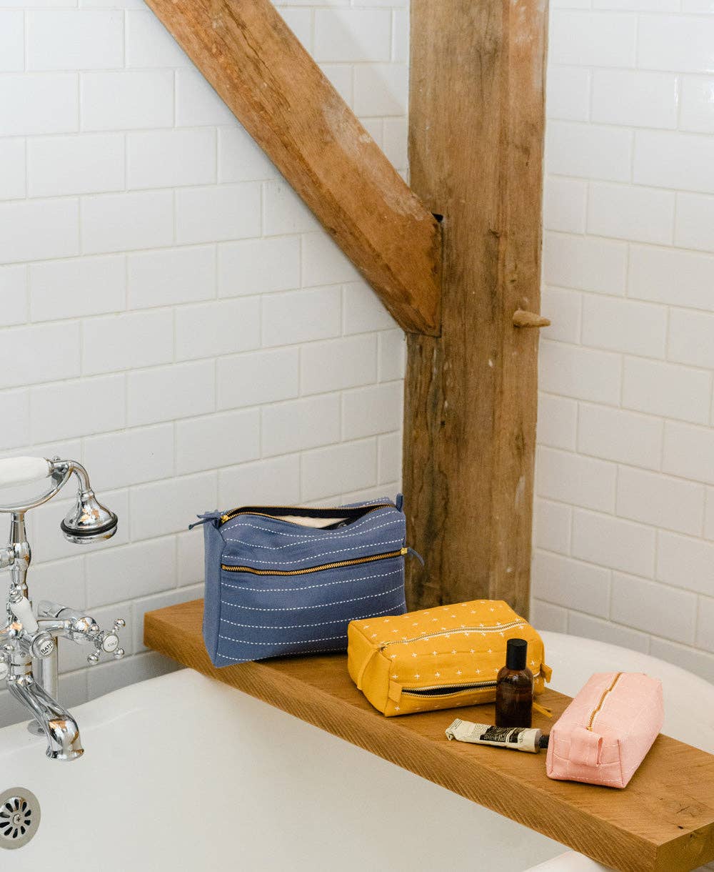 Anchal - Wholesale Toiletry Bag - Women's - Small Grid-Stitch Toiletry Bag8